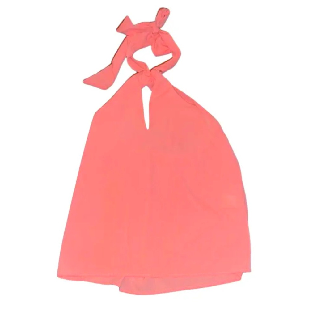 Pink Lily key hole halter top